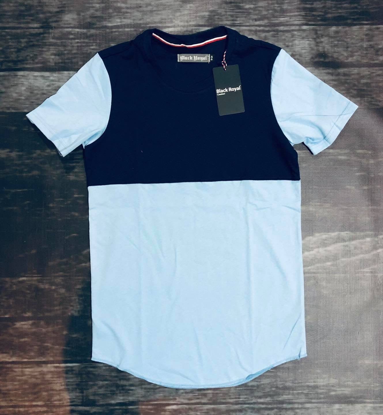 PLAYERA LONG FIT SQUARE Sky/Navy