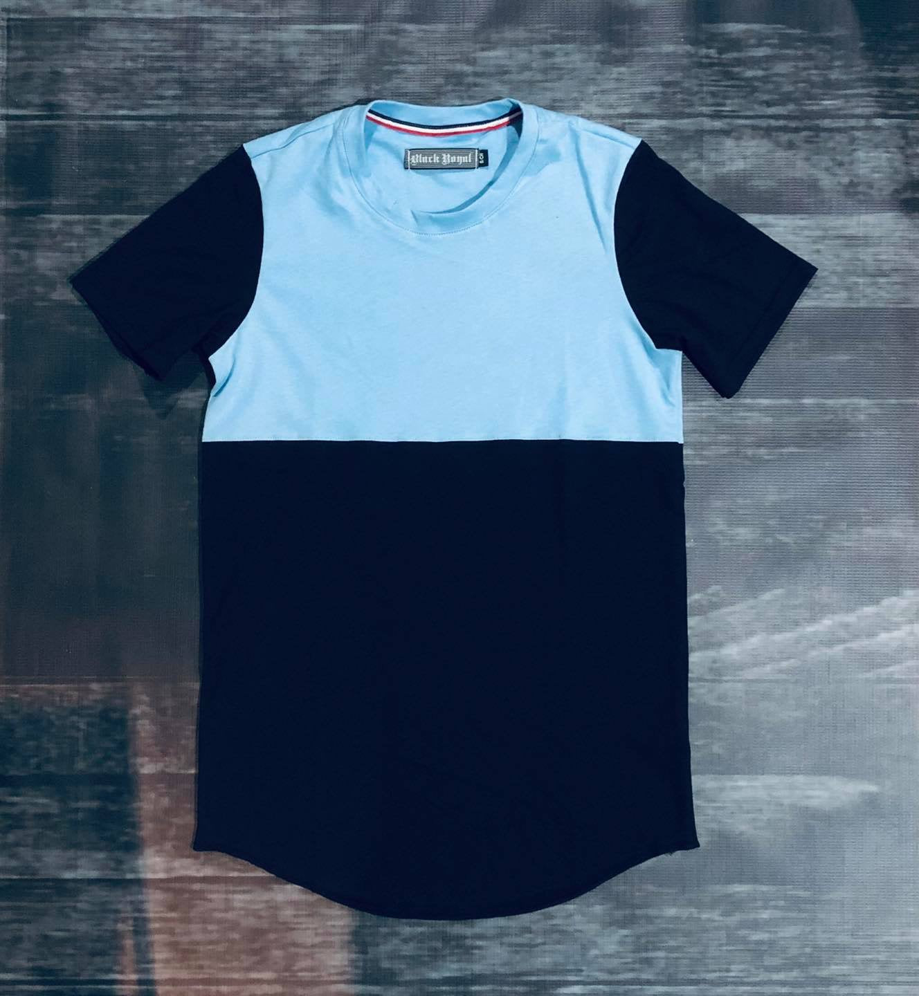 PLAYERA LONG FIT SQUARE Black/Blue