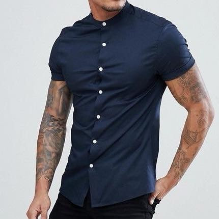 CAMISA CUELLO MAO MANGA CORTA