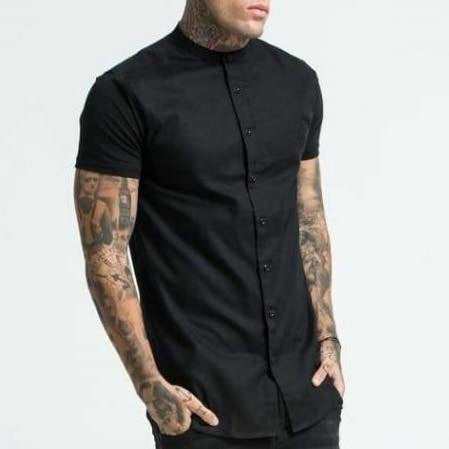 CAMISA CUELLO MAO MANGA CORTA